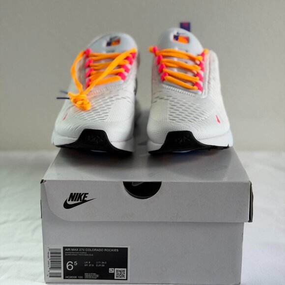 Men\'s Colorado Rockies Nike 2025 City Connect Air Max 270 Sneakers, Size 6.5 main image 8